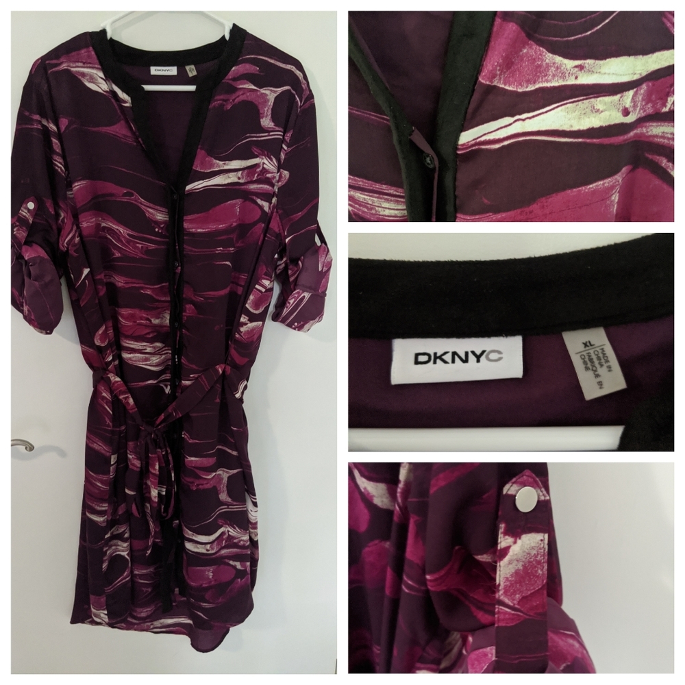 DKNYC Print Shirtdress